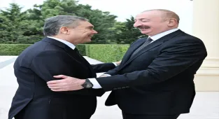Azerbaycan Cumhurbaşkanı Aliyev, Türkmenistan Milli Lideri Berdimuhammedov ile görüştü