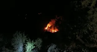 GÜNCELLEME - Elazığ'da çıkan örtü yangınına müdahale ediliyor