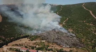 GÜNCELLEME - Kocaeli'de çıkan orman yangınını söndürme çalışmaları sürüyor