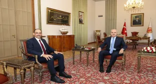 TBMM Başkanı Kurtulmuş, MİT Başkanı Kalın'ı kabul etti