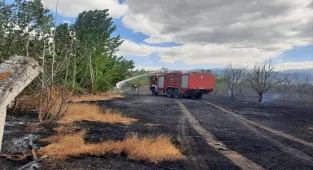 Tokat'ta çıkan anız yangını söndürüldü