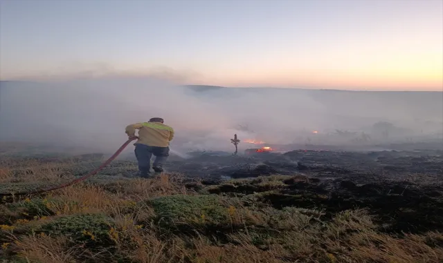 Tokat'ta çıkan anız yangınında yaklaşık 50 dönümlük alan zarar gördü