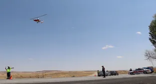 Yozgat'ta helikopter destekli trafik denetimi yapıldı