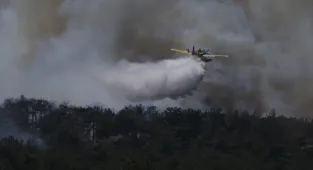 GÜNCELLEME 6 - Çanakkale'de çıkan orman yangınına müdahale ediliyor