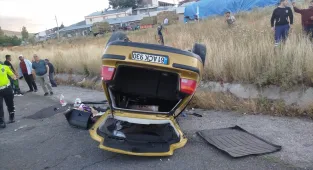 GÜNCELLEME - Erzurum'da takla atan otomobildeki 2 kişi öldü