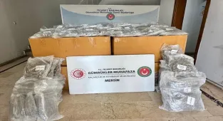 Mersin Limanı'ndaki konteynerde 587 kilogram esrar ele geçirildi