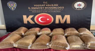 Yozgat'ta 65 kilogram kaçak tütün ele geçirildi