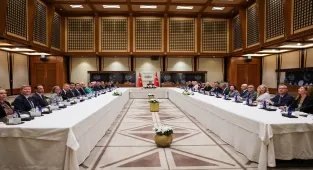Cumhurbaşkanı Yardımcısı Yılmaz, AB Türkiye Delegasyonu'nu ve üye ülke büyükelçilerini kabul etti: