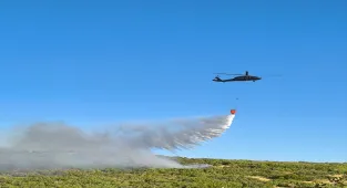 Diyarbakır'ın Silvan ilçesinde çıkan örtü yangınına müdahale ediliyor