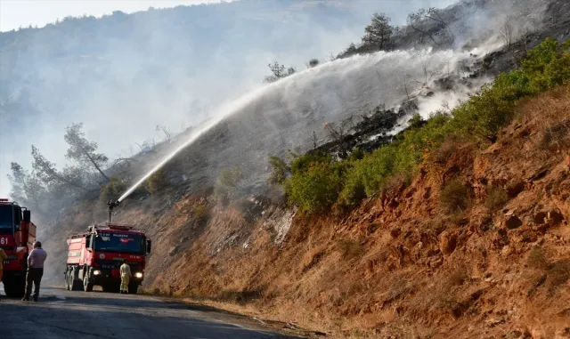 GÜNCELLEME 2 - Balıkesir'de kaza yapan aracın neden olduğu orman yangını kontrol altına alındı