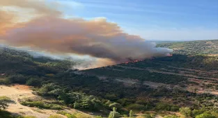 GÜNCELLEME - Balıkesir'de kaza yapan aracın neden olduğu orman yangınına müdahale ediliyor