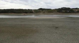 Tekirdağ'daki Bıyıkali Göleti'nde su seviyesi yüzde 2'nin altına düştü