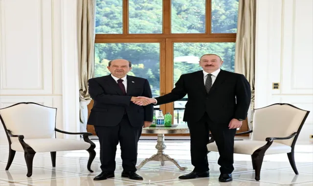 Azerbaycan Cumhurbaşkanı Aliyev ile KKTC Cumhurbaşkanı Tatar, Gebele'de görüştü