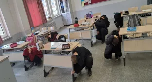 Çerkeş'te afetlere karşı okullarda tatbikat yapıldı