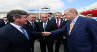 Cumhurbaşkanı Erdoğan, Azerbaycan'a geldi