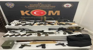 Mardin'de düzenlenen operasyonda silah ve mühimmat ele geçirildi