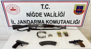 Niğde'de ruhsatsız silah operasyonunda bir şüpheli yakalandı