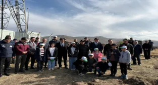 Korgun ilçesinde 11 Kasım Milli Ağaçlandırma Günü'nde fidanlar dikildi