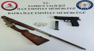 Samsun'da silahla havaya ateş açan şüpheli yakalandı 