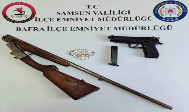 Samsun'da silahla havaya ateş açan şüpheli yakalandı 