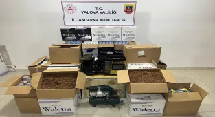 Yalova'da 159 bin 320 makaron ve 238 kilogram tütün ele geçirildi