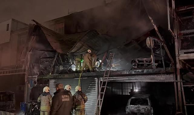Başakşehir oto sanayi sitesinde yangın! Bir kişi hayatını kaybetti