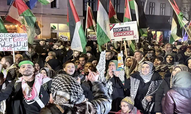 Berlin’de Filistin ile dayanışma gösterisi düzenlendi