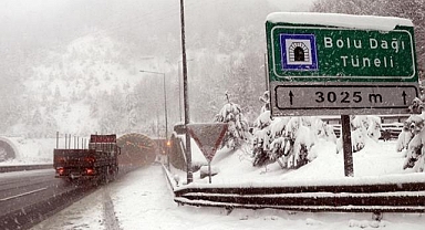 Bolu Dağı'nda kar yağışı başladı