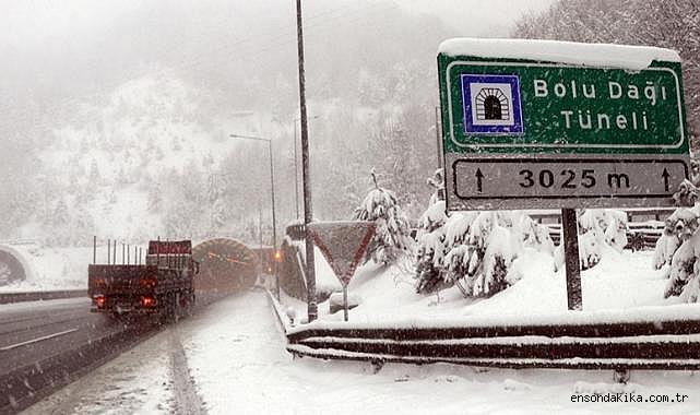 Bolu Dağı'nda kar yağışı başladı