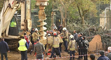 Kadıköy'de inşaat alanındaki çukura düşen işçi kurtarıldı