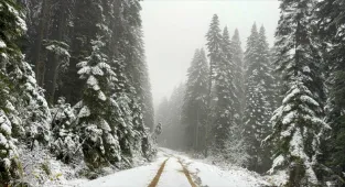 Karabük'ün yüksek kesimleri beyaza büründü