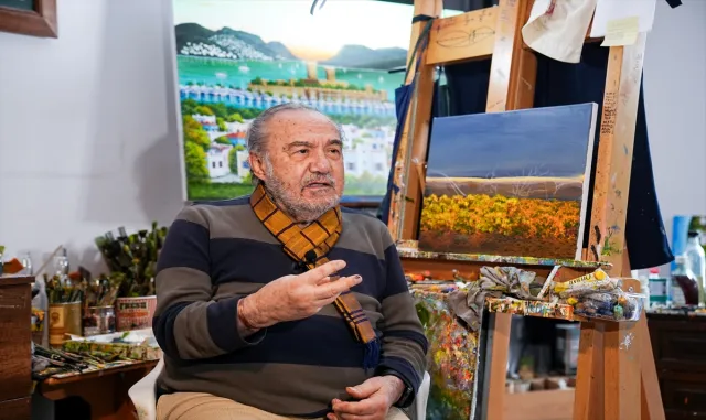 Ressam Gökçebağ, Cumhurbaşkanlığı Kültür ve Sanat Büyük Ödülü'ne layık görülmenin mutluluğunu yaşıyor