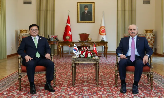 TBMM Başkanı Kurtulmuş, Güney Kore Ulusal Meclisi Başkanı Woo Won-Shik ile Meclis'te bir araya geldi: