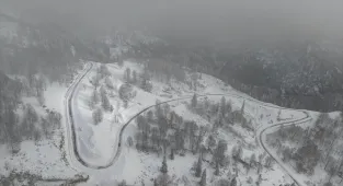 Türkiye’nin biyosfer rezervi alanı Camili Havzası beyaz örtü ile kaplandı