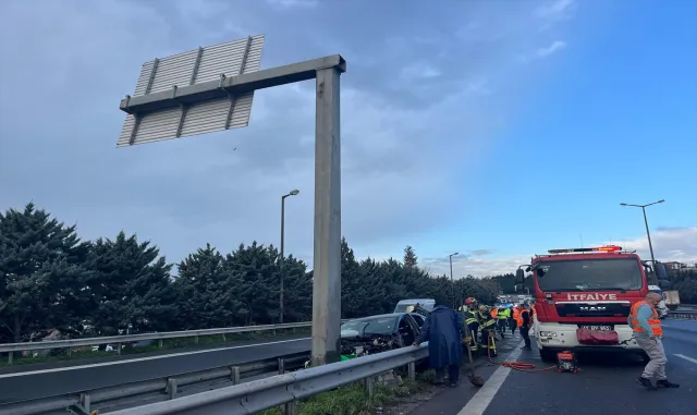 Anadolu Otoyolu'nun Kocaeli geçişinde bir kişinin yaralandığı kaza ulaşımı da aksattı