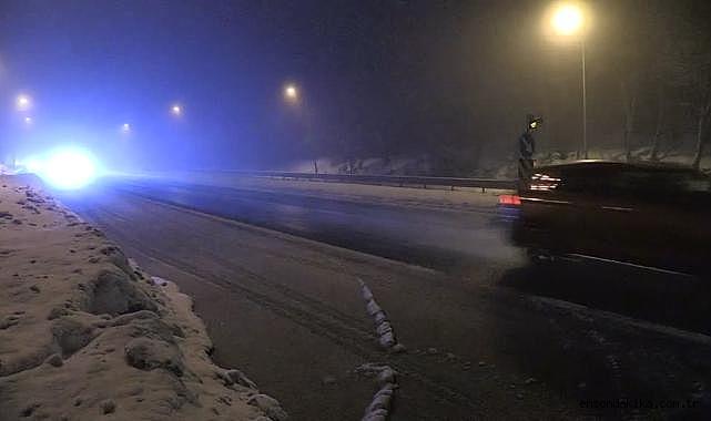 Bolu Dağı'nda yoğun kar yağışı başladı!