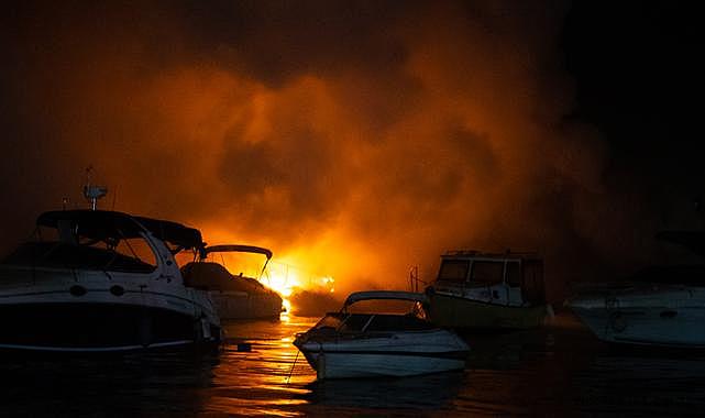 Derede bulunan 2 kayıkta çıkan yangın söndürüldü