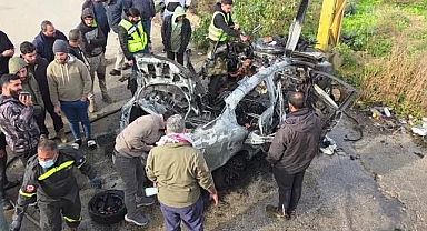 GÜNCELLEME- İsrail'in, Lübnan'ın güneyinde bir araca düzenlediği İHA saldırısında 1 kişi öldü