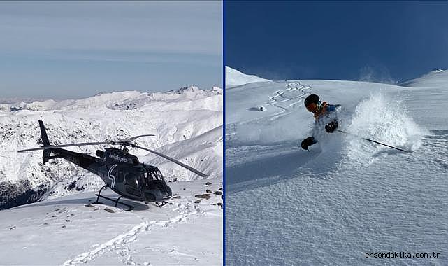 Kaçkar Dağları'nda heliski heyecanı devam ediyor