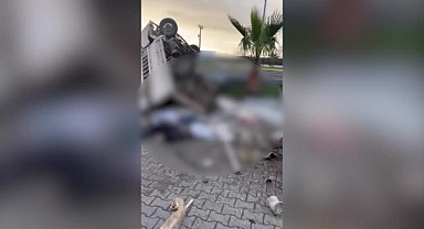 Kamyonet devrildi 2 kişi öldü, 1 kişi yaralandı