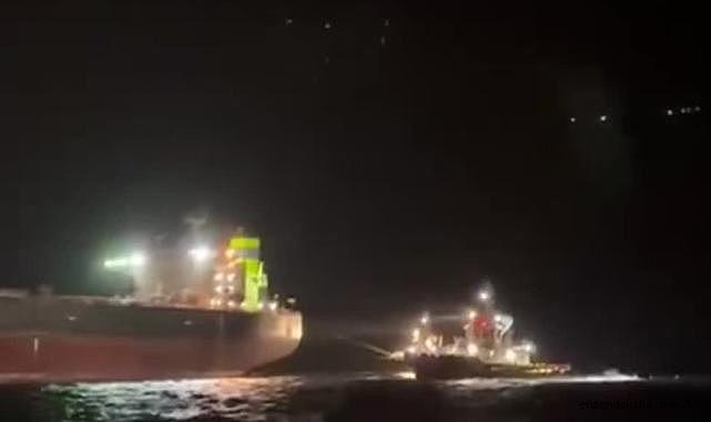 Karaya oturan tanker KEGM’in müdahalesiyle kurtarıldı!