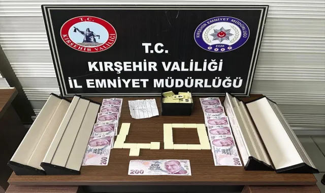 Kırşehir'de kumar oynayan 4 kişiye 46 bin 641 lira ceza kesildi
