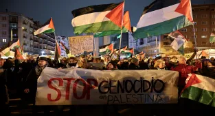 Madrid'de İsrail takımı Maccabi Tel Aviv protesto edildi