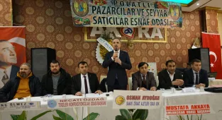 Polatlı Pazarcılar ve Seyyar Satıcılar Esnaf Odası Başkanlığına yeniden Ali Karaca seçildi