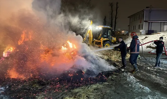 Sakarya'da saman yüklü tır alev aldı