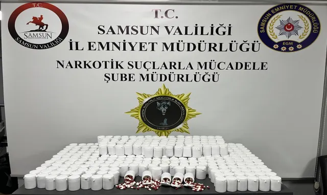 Samsun'da 18 bin 900 uyuşturucu hap ele geçirildi