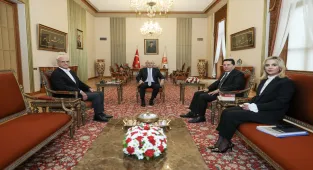 TBMM Başkanı Kurtulmuş, Meclis Başkanvekili Tekin Bingöl'ü ve Ahmet Özer'i kabul etti