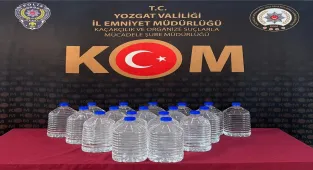 Yozgat'ta 100 litre etil alkol ele geçirildi