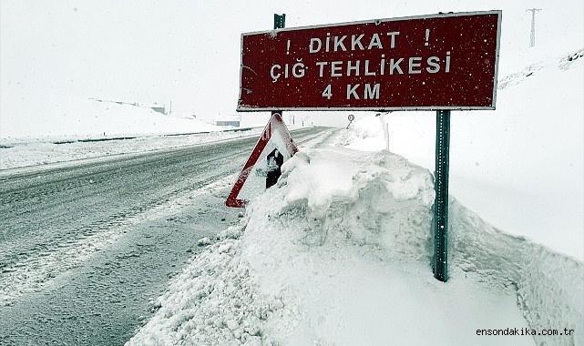 Ardahan-Şavşat kara yoluna düşen çığ ekiplerce temizlendi