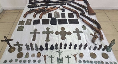 Kayseri'de tarihi obje, sikke ve silahların ele geçirildiği operasyonda 1 kişi yakalandı